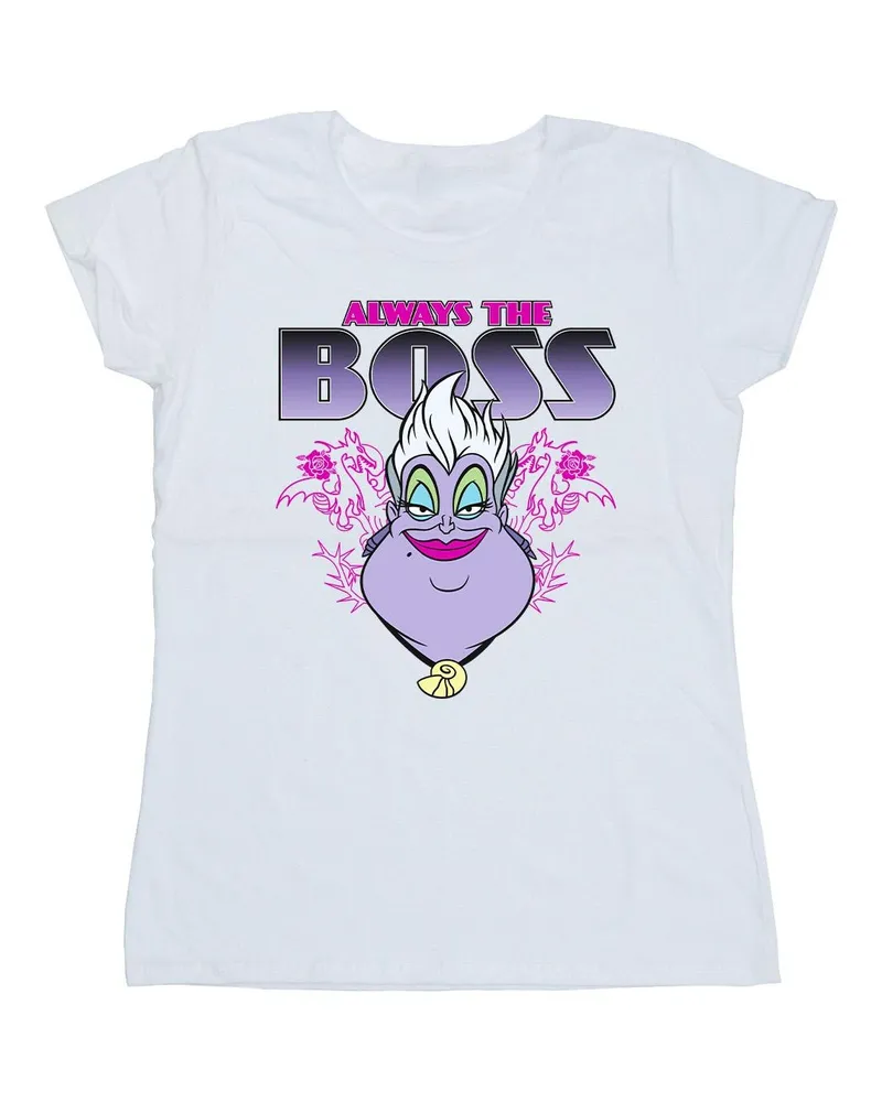 Disney The Little Mermaid Ursula Mum Is The Boss" T-Shirt für Damen (Weiß Weiß