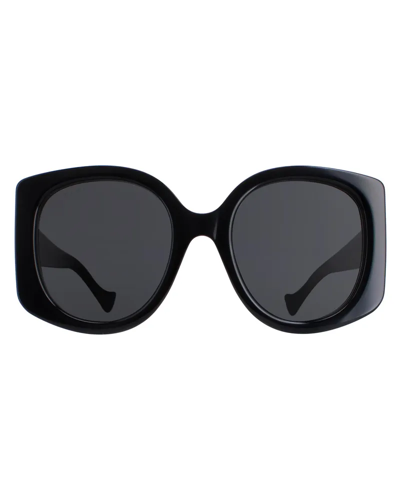 Gucci Rund Damen Schwarz Grau GG1257S Schwarz