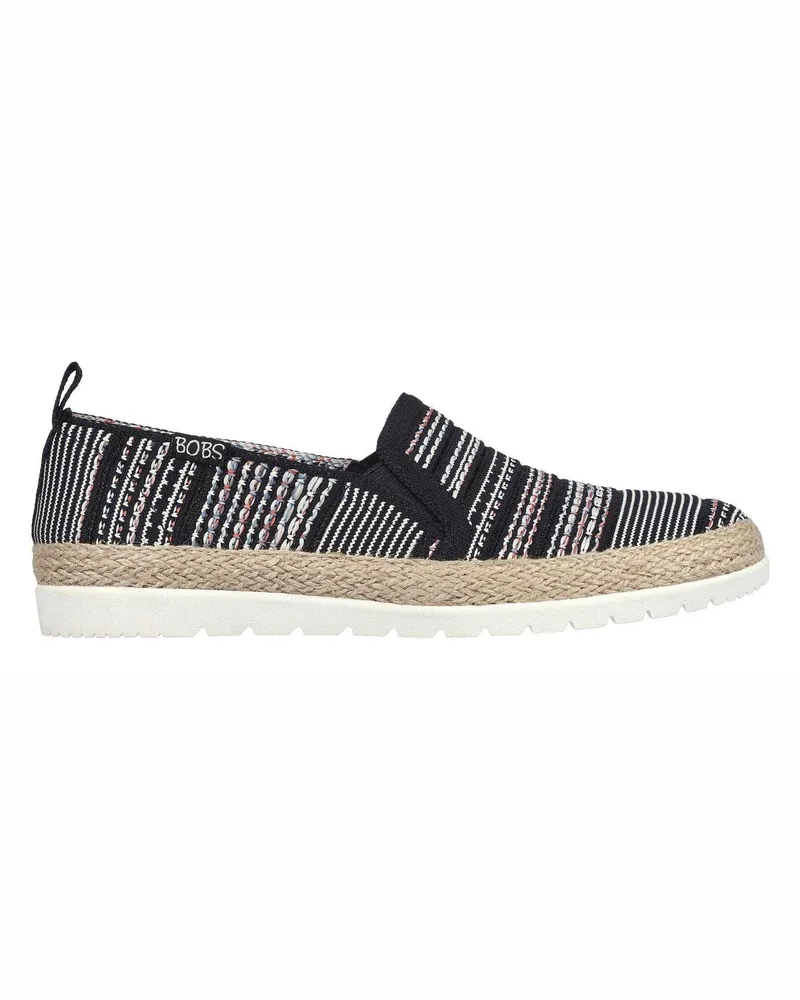 Skechers Twin Gore" Espadrillen für Damen, gewebter Stoff, Zum Anschlüpfen (Schwarz Schwarz