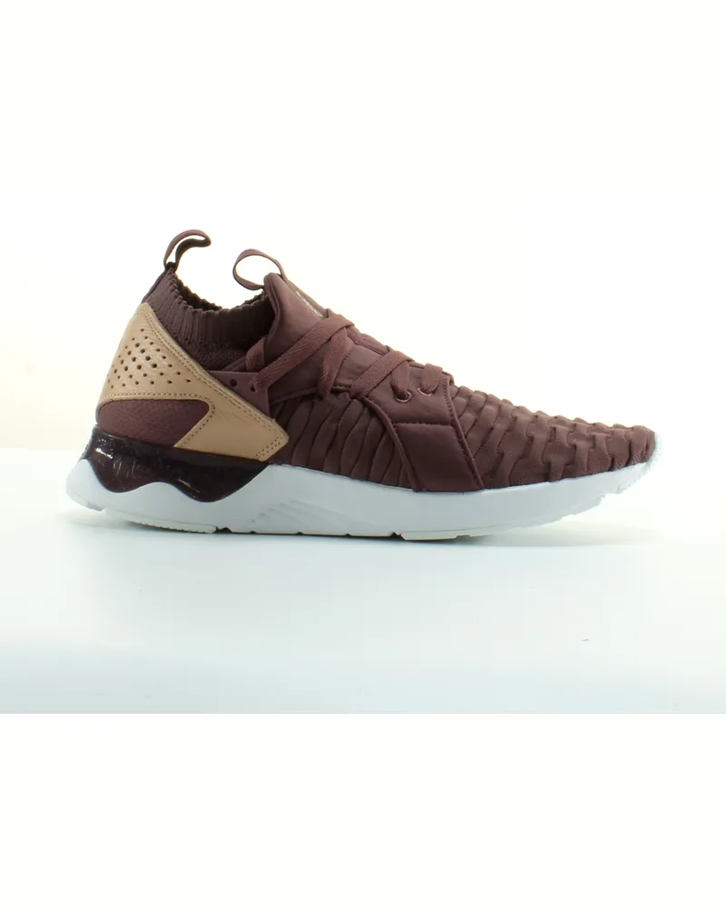 Asics Gel-Lyte gegen Sanze Knit Womens Burgund-Trainer Braun