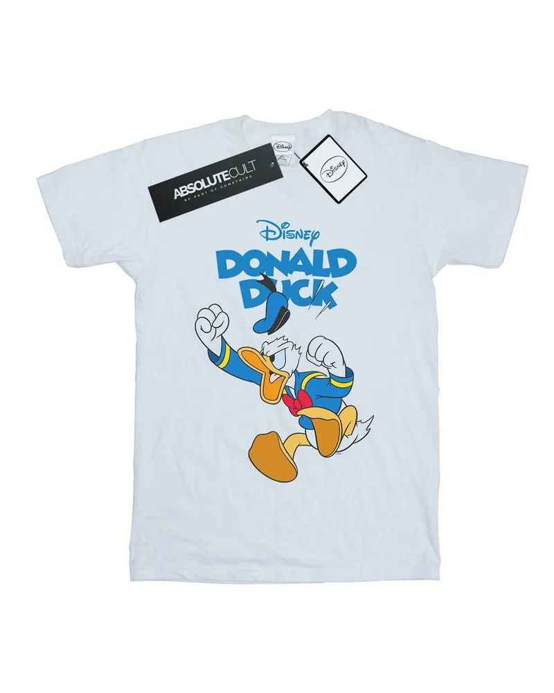 Disney Donald Duck Furious Donald" T-Shirt für Damen (Weiß Weiß