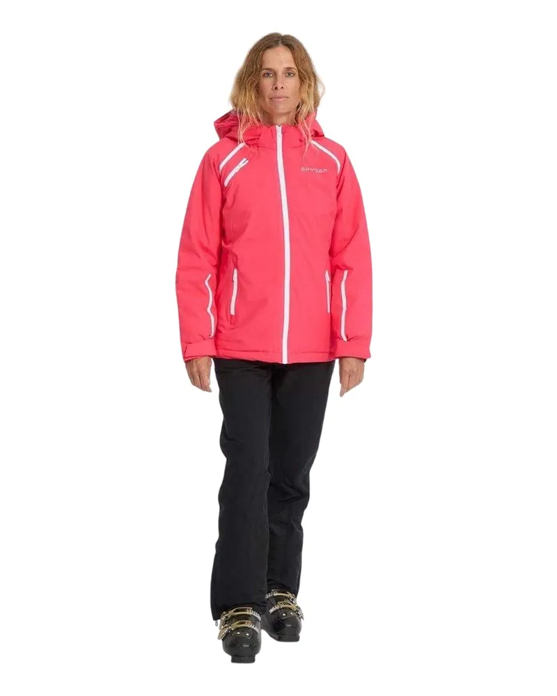Spyder Skijacke für Damen, mit Kapuze, Regulär (Pink Rosa