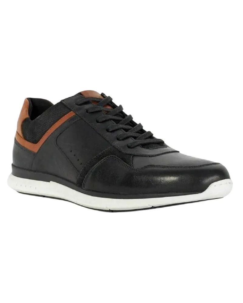 Dune Torben" Sneaker für Herren, Leder (Schwarz Schwarz