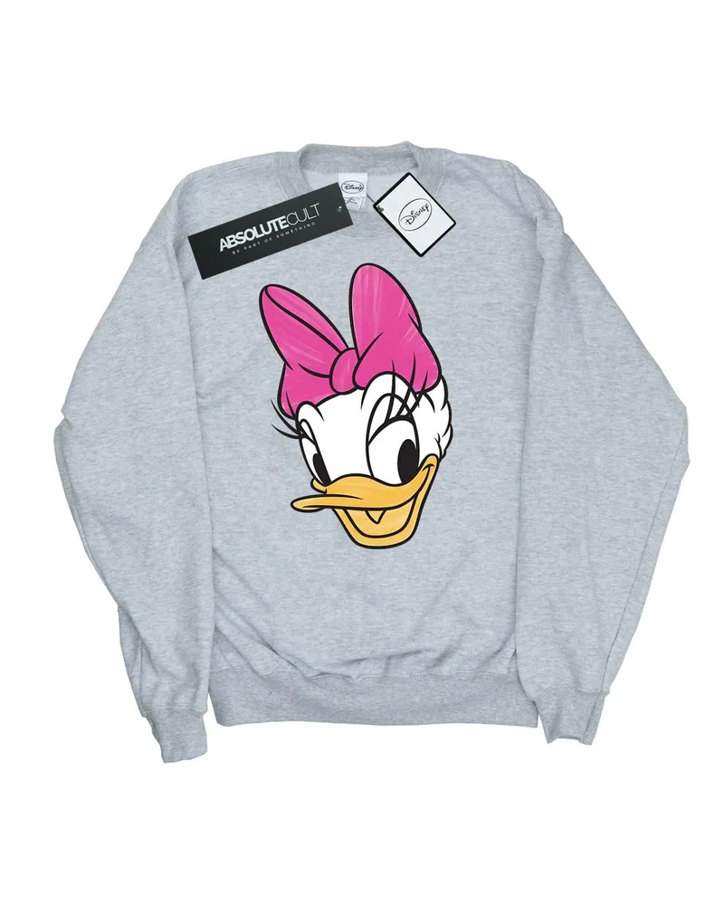 Disney Daisy Duck Head Painted" Sweatshirt für Herren (Grau Hellgrau