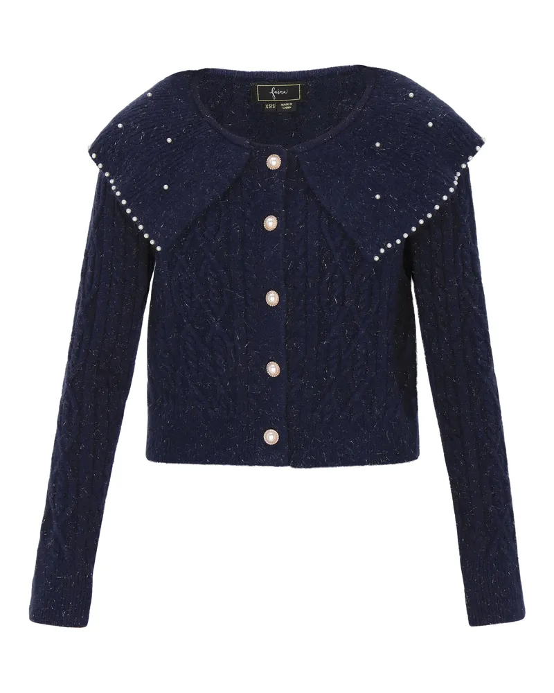 FAINA Strickjacke für Damen - Marineblau Marineblau