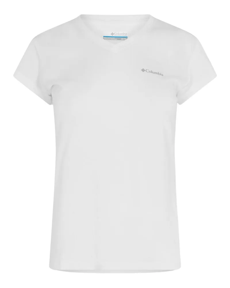 Columbia Sportswear Company T-Shirt für Damen, V-Ausschnitt, Regulär (Weiß Weiß