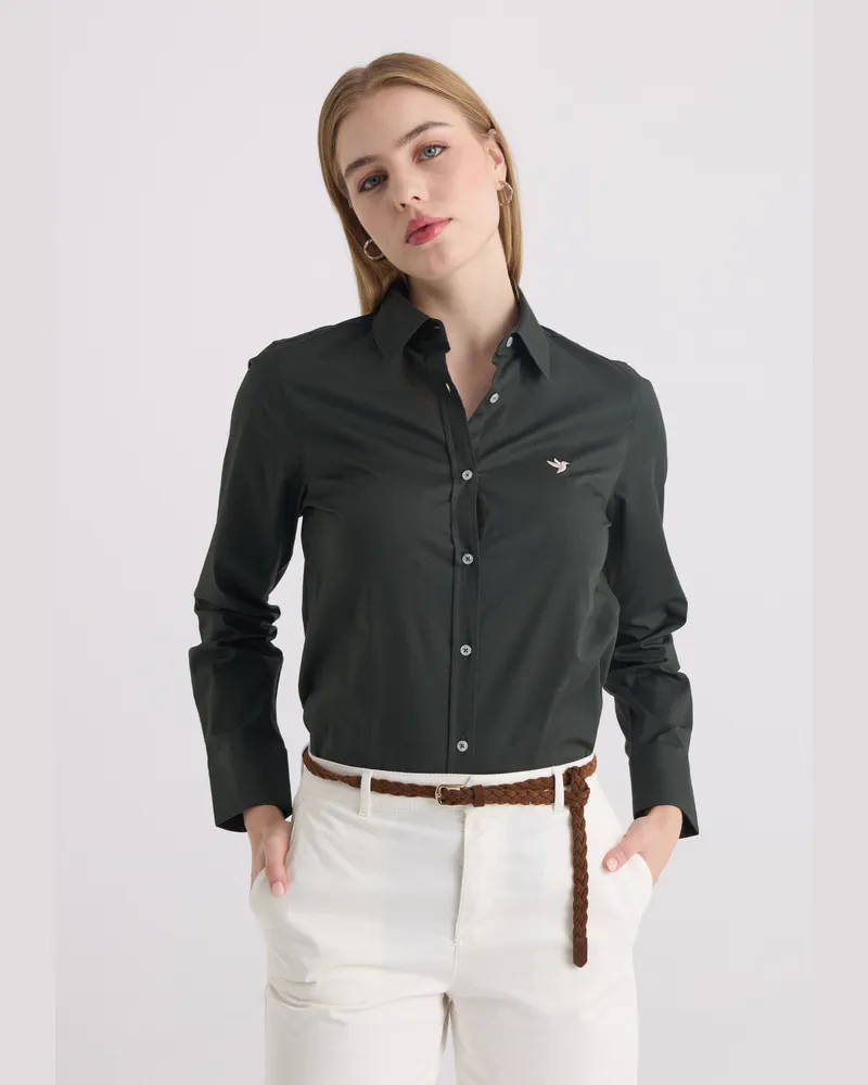 Felix Hardy Langarmhemd - Khaki Khaki