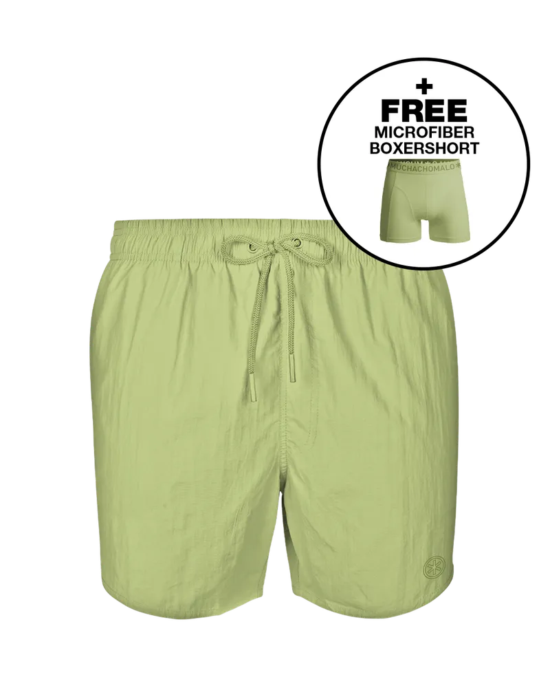 Muchachomalo Badehose – mit Boxerschnitt – Herren Grün