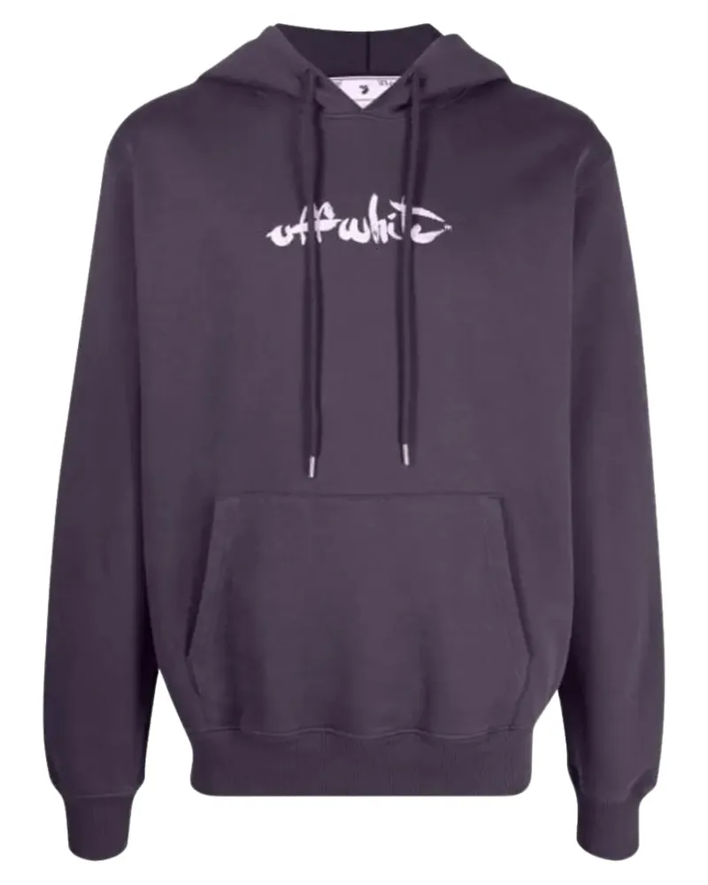 OFF-WHITE Paint Arrow Logo Slim Fit Kapuzenpullover in Aubergine-Lila Lila