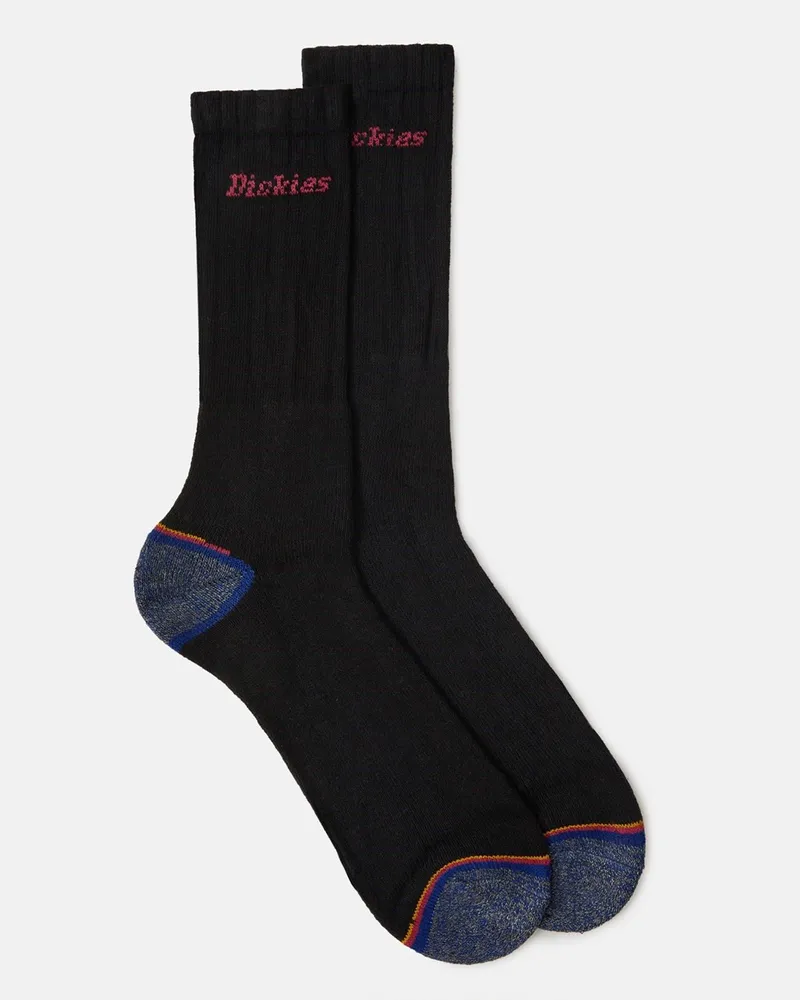 Dickies Starke Polyester Arbeitssocken für Herren - Schwarz Schwarz