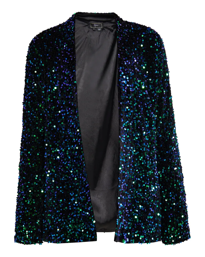 FAINA Blazer mit Pailletten Damen Blau Grün Mehrfarbig Mehrfarbig