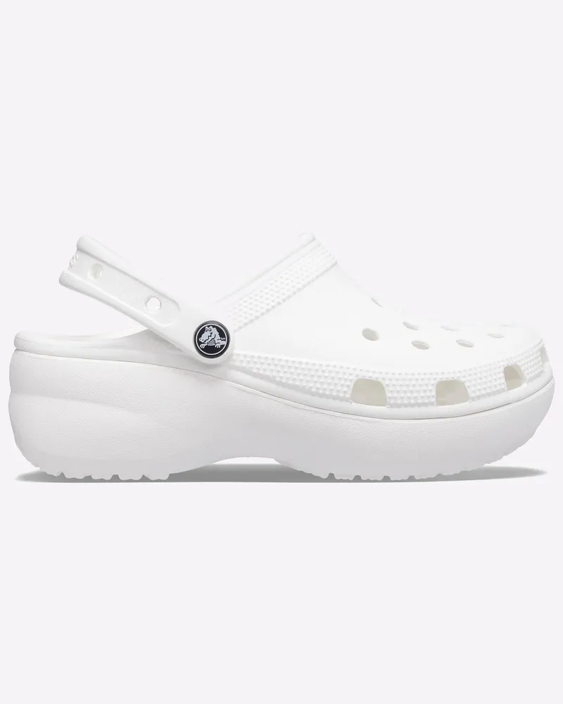 Crocs Klassische Plattform Unisex Weiß