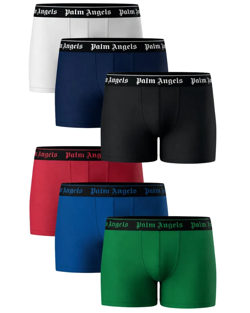 Palm Angels Boxershorts mit Logo in Grün Mehrfachpack Mehrfarbig