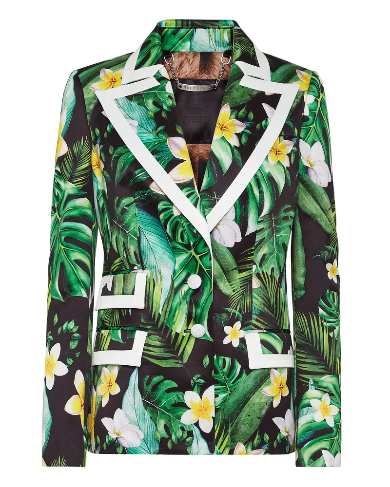 Philipp Plein Blazer Hawaii Grün