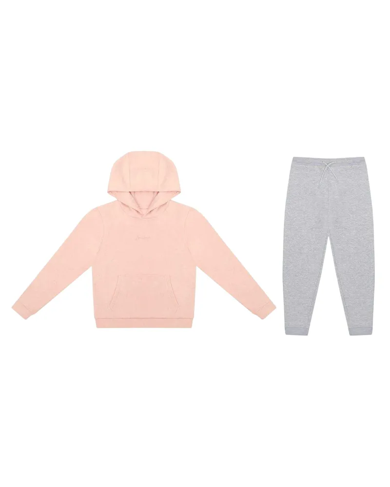 Firetrap Hoodie und Jogginghosen-Set für Mädchen, Fleece (Pink/Grau Rosa