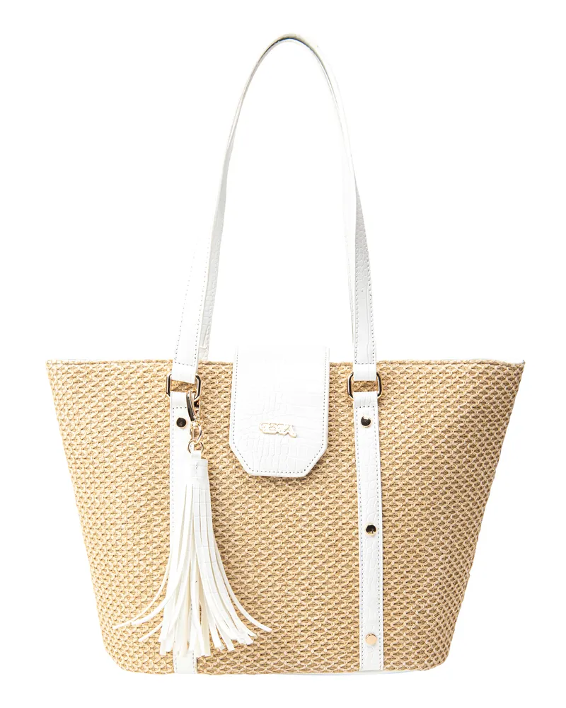 IZIA Shopper-Tasche Damen weissbeige Beige