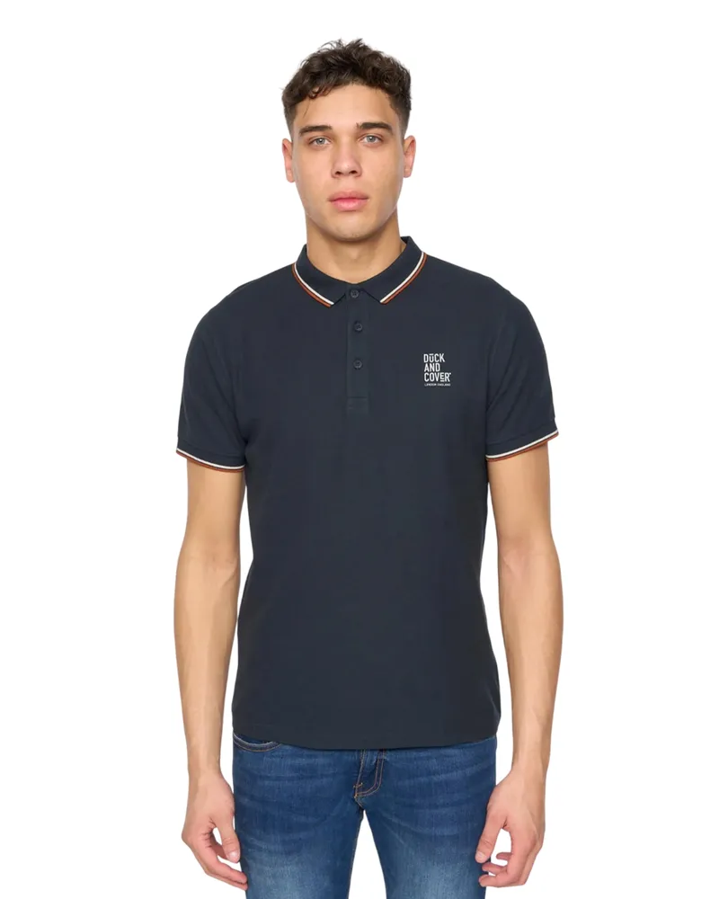 Duck and Cover Melports" Poloshirt für Herren (Marine Marineblau