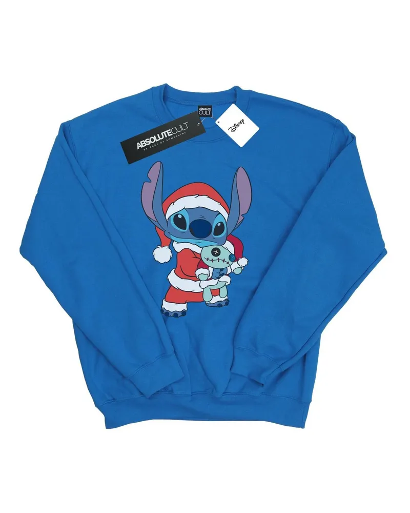 Disney Herren Lilo und Stitch Stitch Weihnachten Sweatshirt (Königsblau Blau