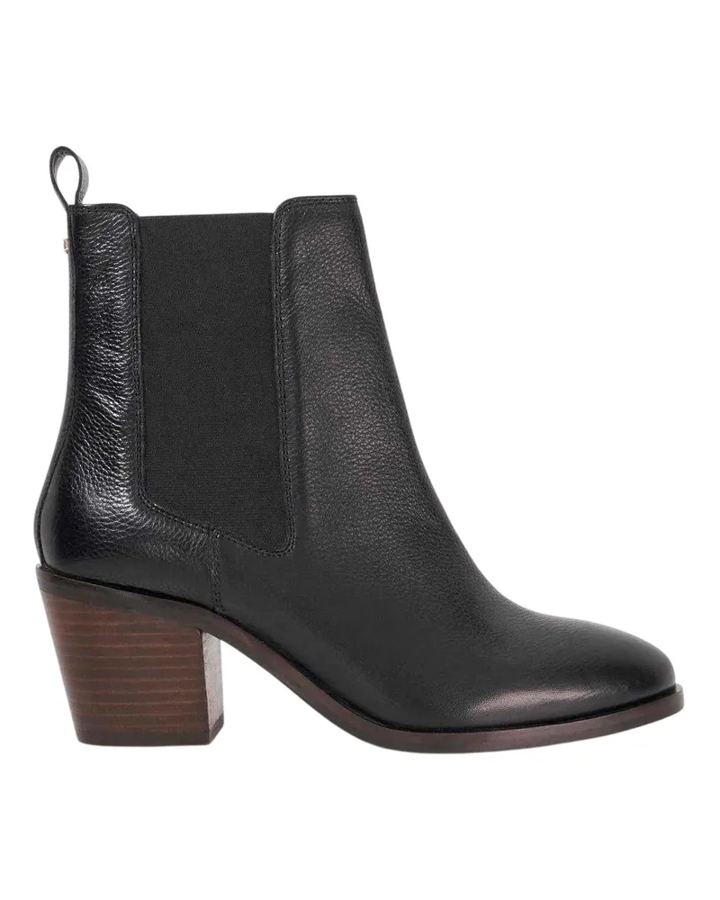 Dune Pasil" Stiefel für Damen, Leder, Blockabsatz (Schwarz Schwarz