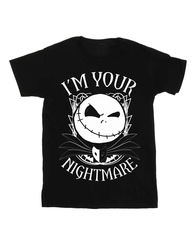 Disney Nightmare Before Christmas" T-Shirt für Herren (Schwarz Schwarz