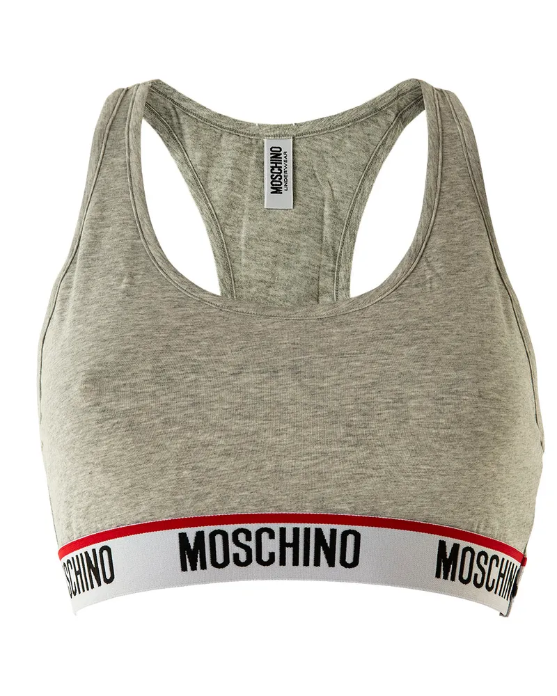 Moschino Bustier Racerback Stretch Baumwolle Grau