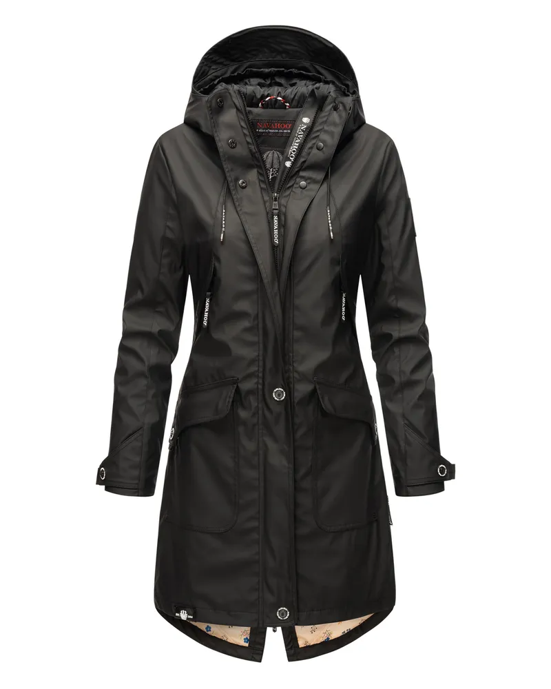 NAVAHOO Damen Übergangsjacke Schötchen – Stylisch & Wasserabweisend Schwarz