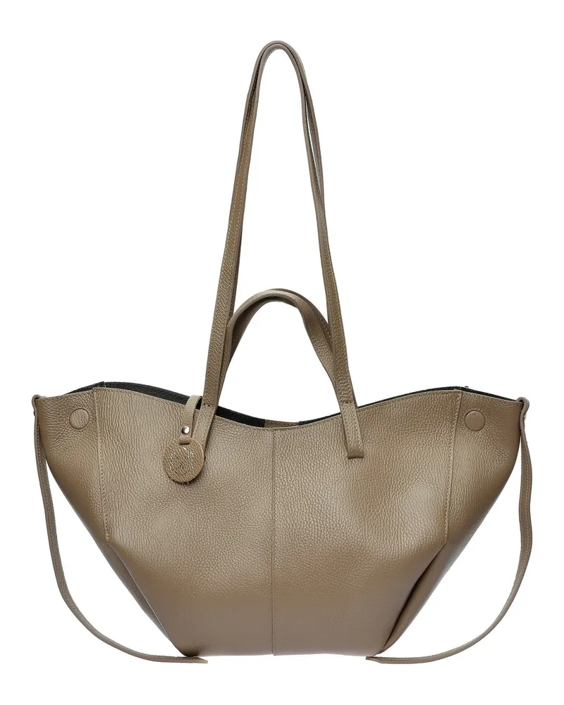 Luisa Vannini Beige Rindsledertasche Beige