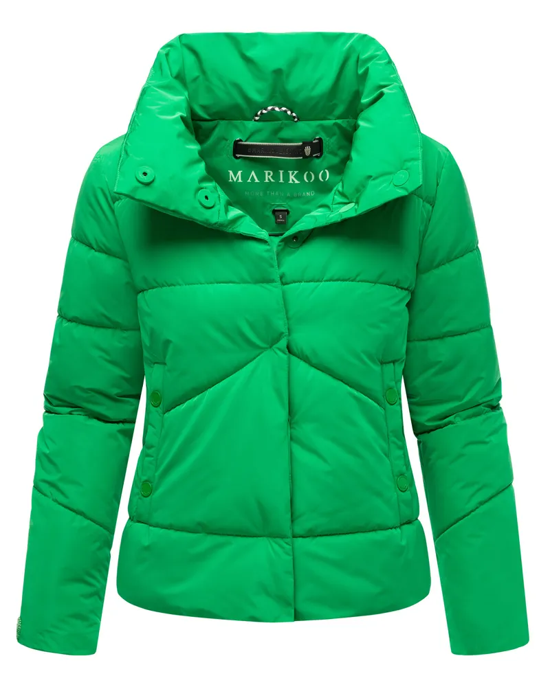 Marikoo kurze Steppjacke mit Kragen und Druckknöpfen – Jalliaa - Grün Grün
