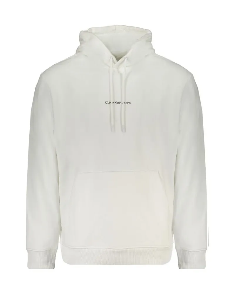 Calvin Klein Monogram Hoodie Reguläre Passform Hellgrau