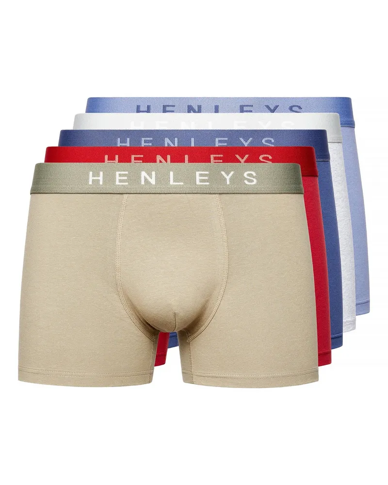 Henleys Motley" Boxershorts für Herren(5er-Pack) (Bunt Grün