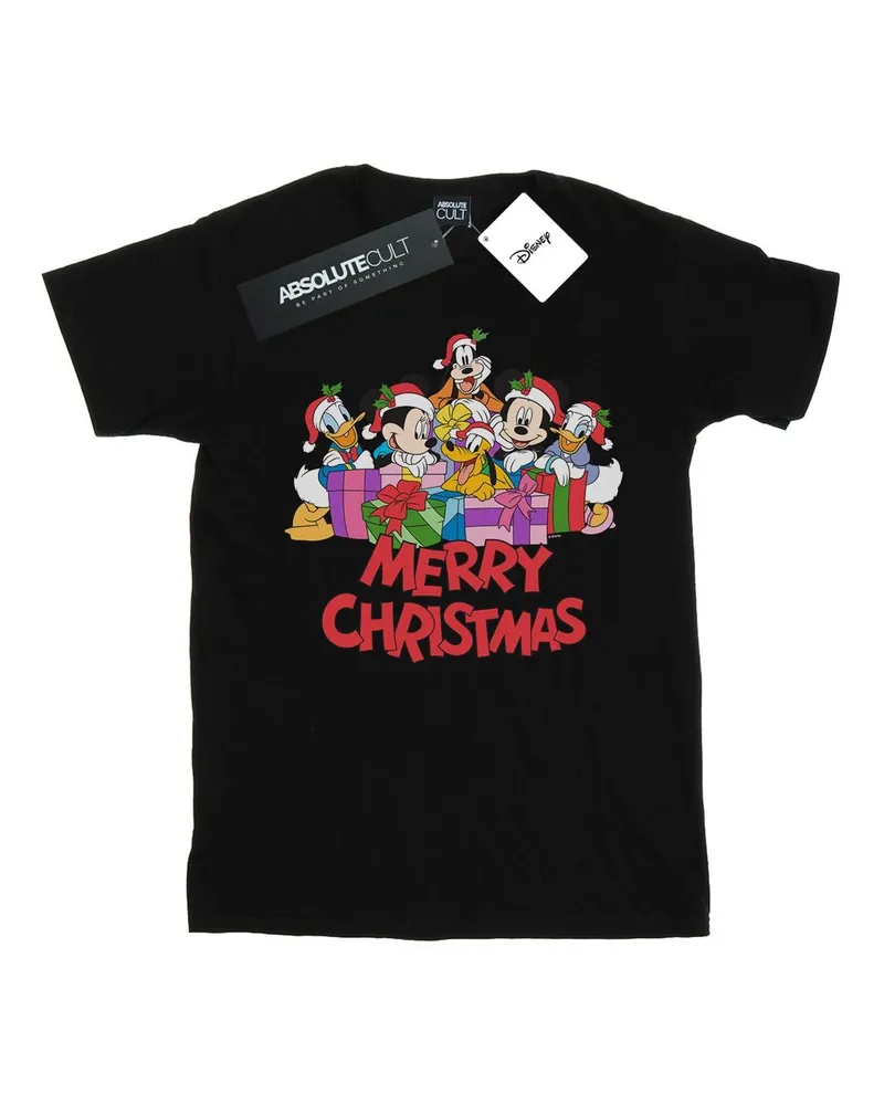 Disney Mickey Mouse and Friends" T-Shirt für Damen (Schwarz Schwarz