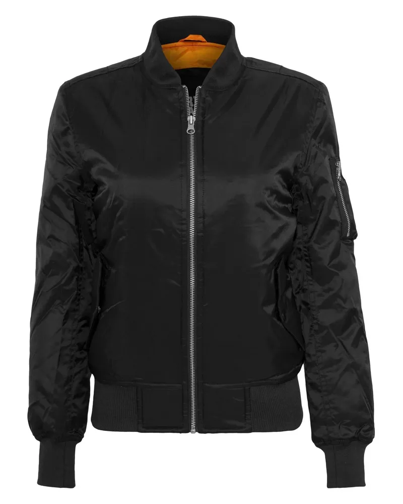 Urban Classics Basic" Bomberjacke für Damen (Schwarz Schwarz