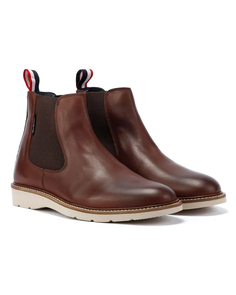 Ben Sherman Hampton Rote Herrenstiefel Aus Leder Rot
