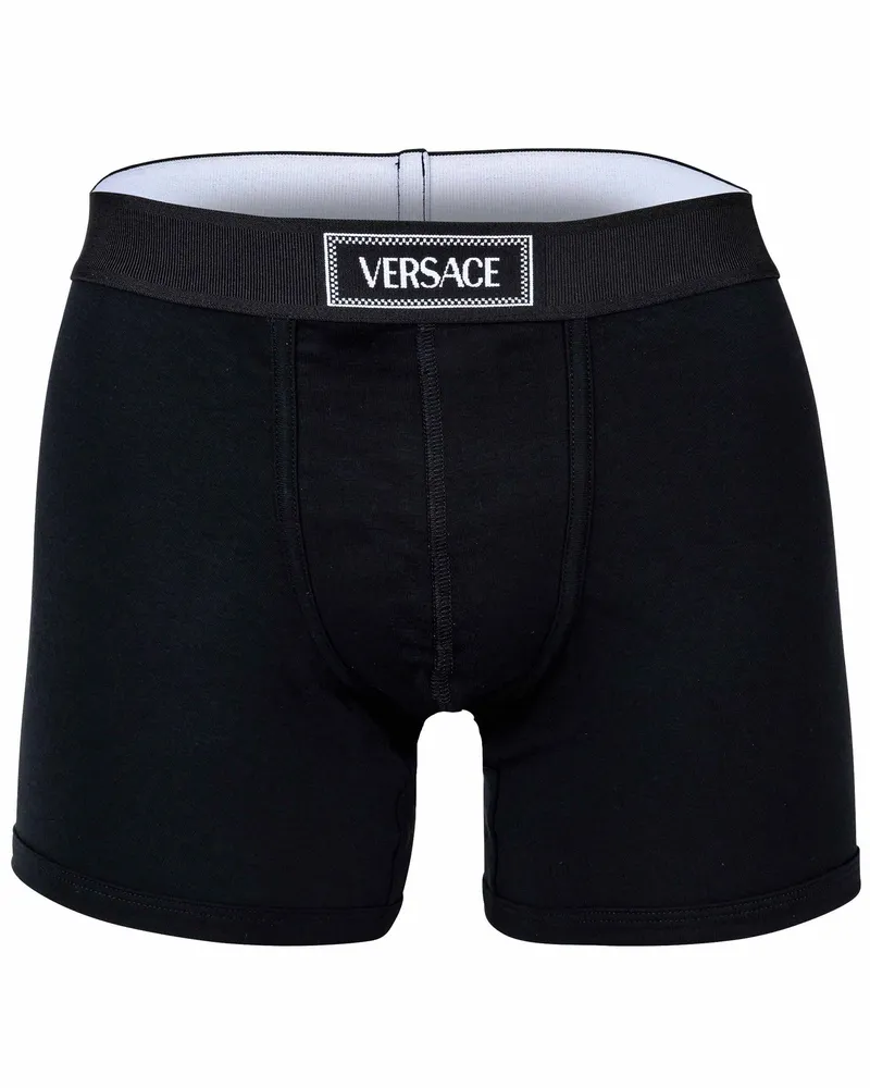 Versace Trunk Jersey Cotton Topeka+Elastic Canete Logo  Boxershort Schwarz