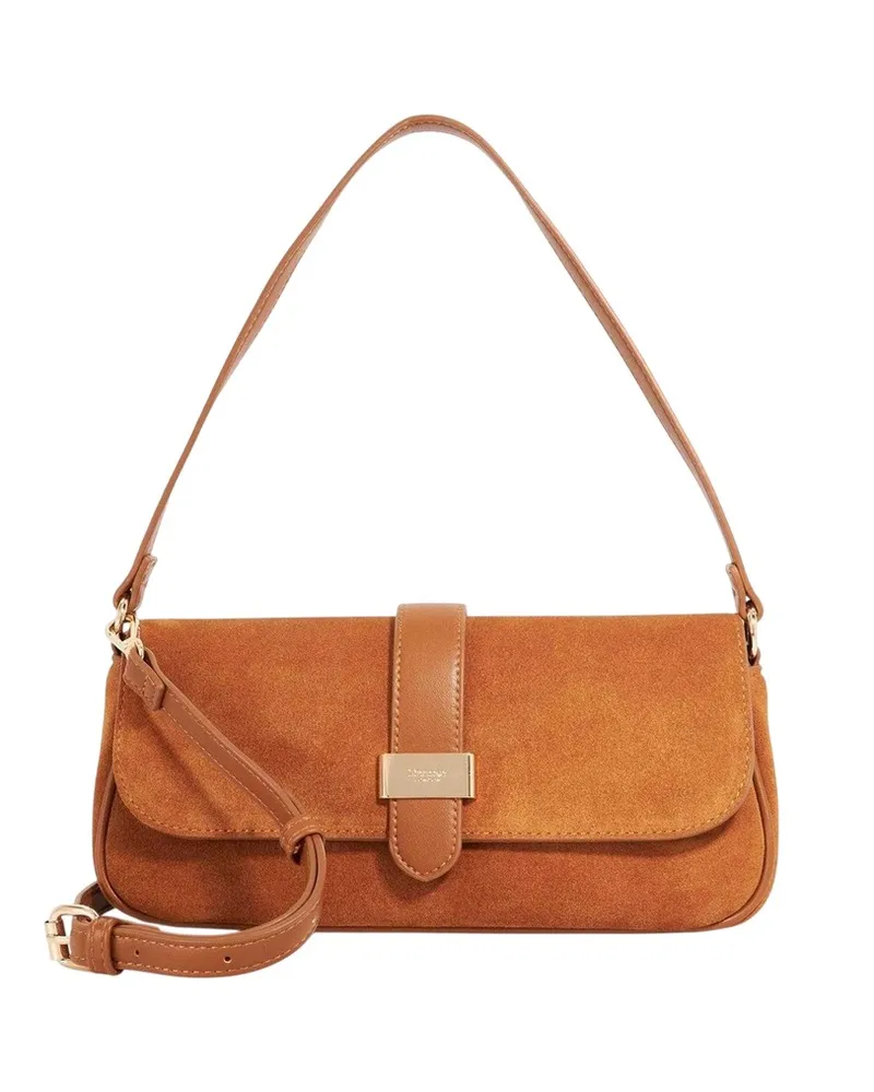 Dune Delsees" Schultertasche, Wildleder (Hellbraun Cognac