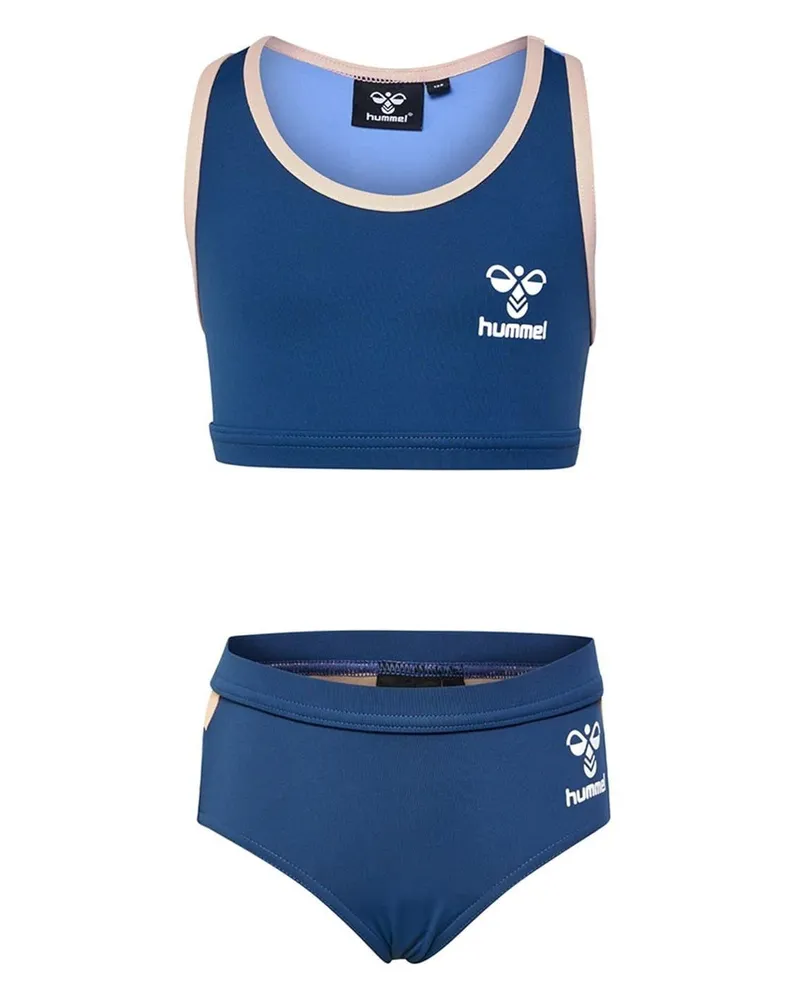 hummel Zweiteiliger Badeanzug für Mädchen (Dunkles Jeansblau Blau