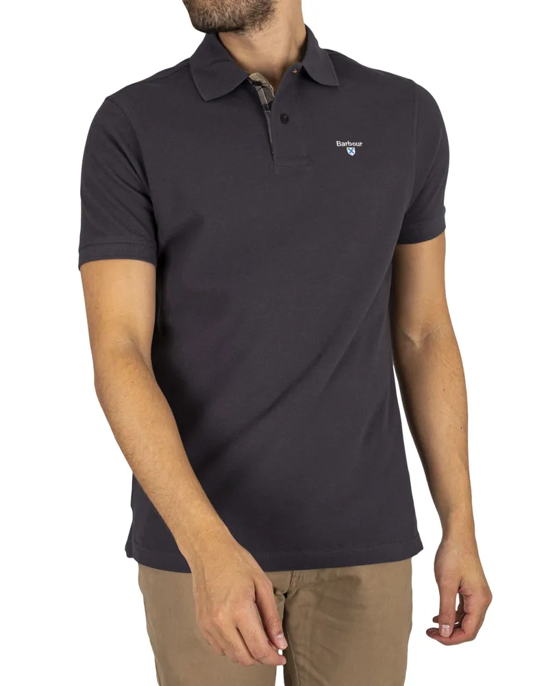 Barbour Tartan Pique Poloshirt, Blau Blau
