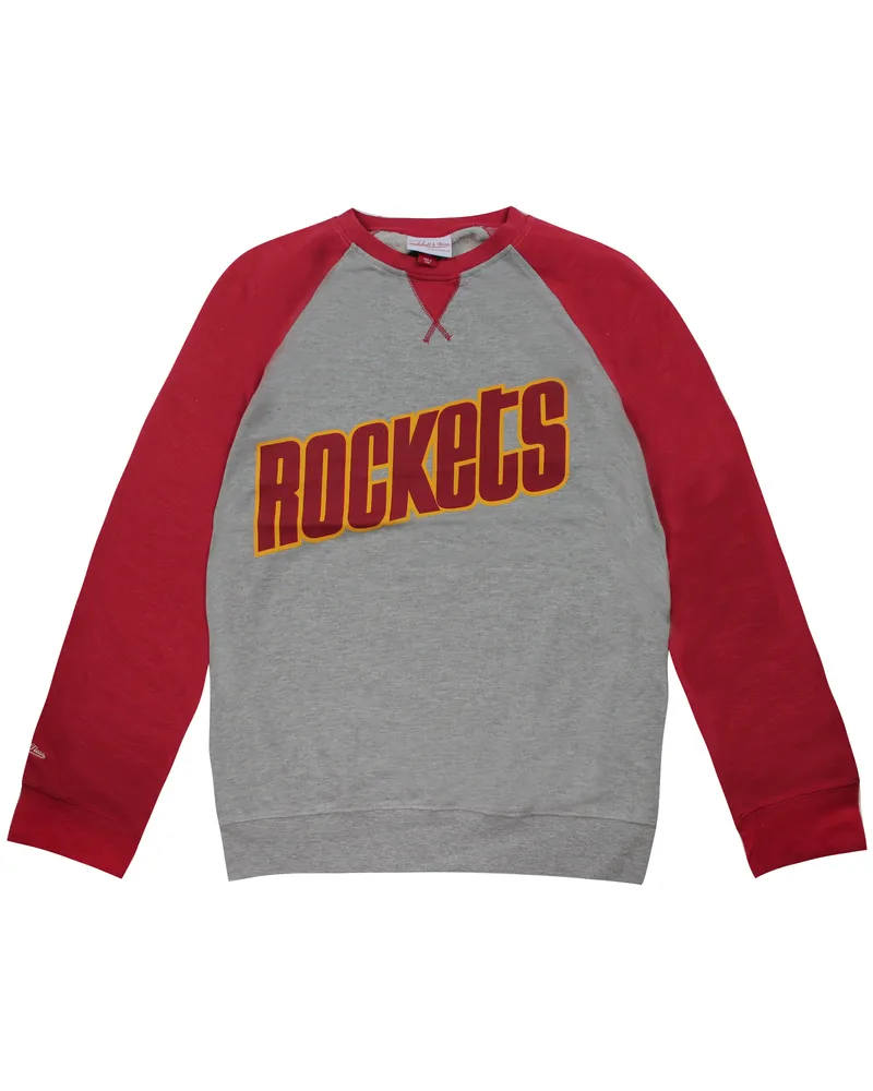 Mitchell & Ness Houston Rockets NBA Turf Fleece Crew Herren -Pullover Mehrfarbig