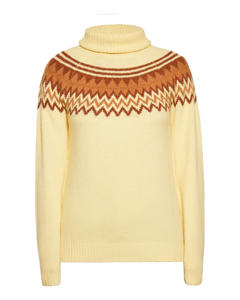 IZIA Strickpullover Damen Ananasgelb Mehrfarbig Gelb