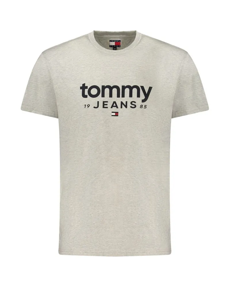 Tommy Hilfiger Grigio Baumwoll-Herren-T-Shirt Grau