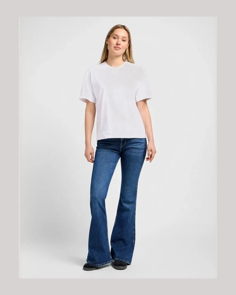 Lee Breese High Rise Flare - Rain Falls Blau