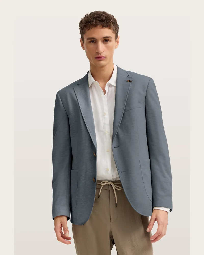 Bugatti Herren Reverskragensakko mit Stretch Funktion Marineblau