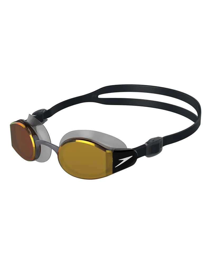 Speedo Mariner Pro" Schwimmbrille Spiegel für Herren (Schwarz/Orange Schwarz