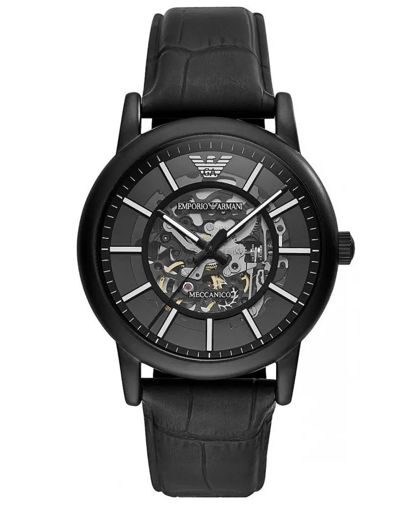 Emporio Armani AR60008 Meccanico Automatik Herrenuhr Schwarz