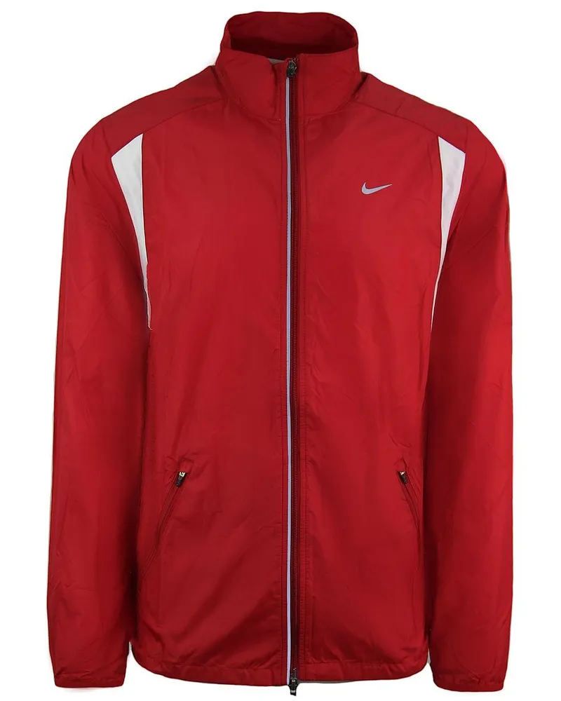 Nike Logo Langarm Zip Up Red Mens Leichte Jacke 320829 648 Rot
