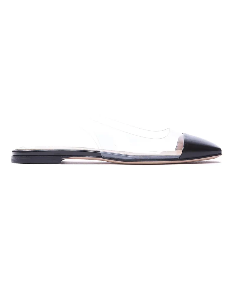 Gianvito Rossi Plexi Slingback Ballerinas Schwarz