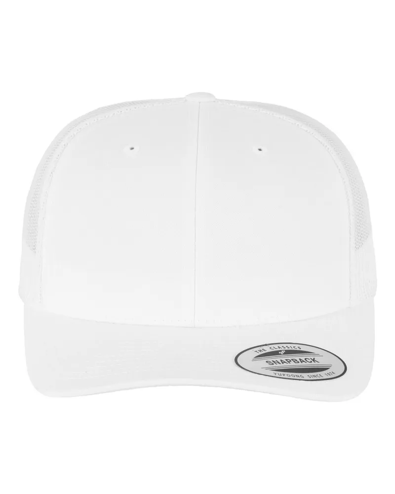 Flexfit Trucker Cap für Herren/Damen Unisex (Weiß Weiß