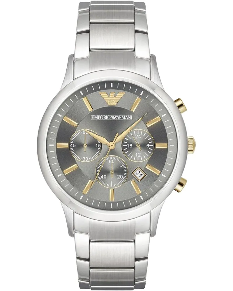 Emporio Armani AR11047 Chronograph Herrenuhr Silber