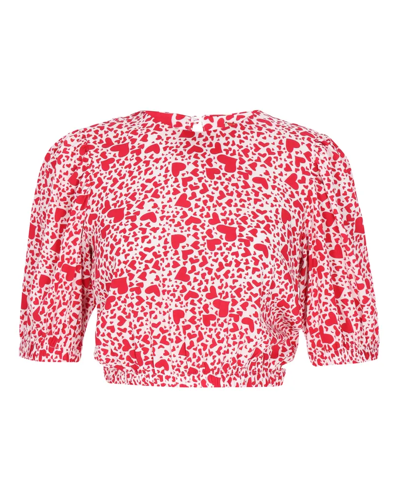 My Mo Bluse Frauen weiß rot Weiß