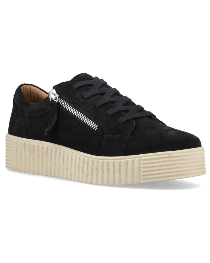 Hush Puppies Tara Wildleder Leder Damen Schwarz Sneakers Schwarz